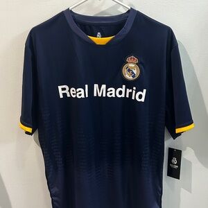 Navy Blue and Yellow Men's Shirt